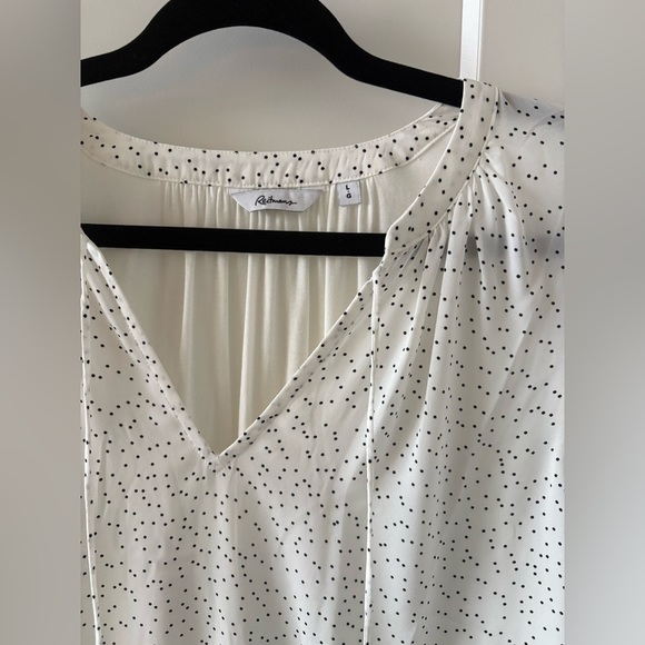 Reitmans Short Sleeve Polka Dot Blouse - Picture 2 of 3